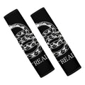 Black And White Gadsden Flag Print Car Seat Belt Covers