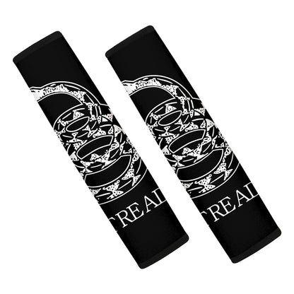 Black And White Gadsden Flag Print Car Seat Belt Covers