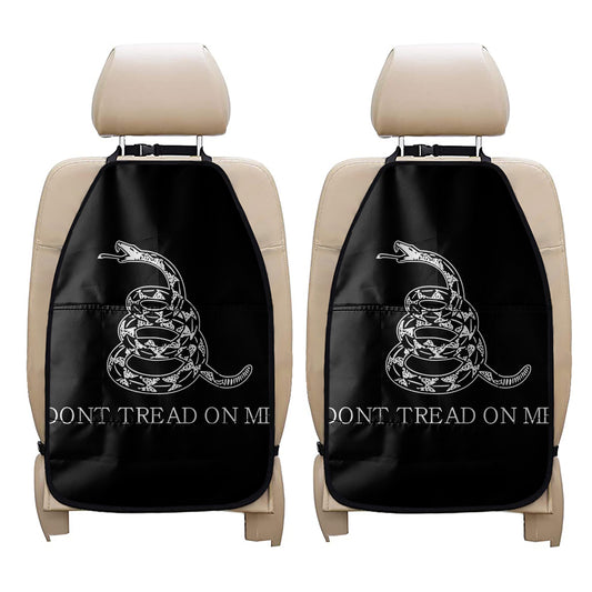 Black And White Gadsden Flag Print Car Seat Organizers