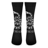 Black And White Gadsden Flag Print Crew Socks