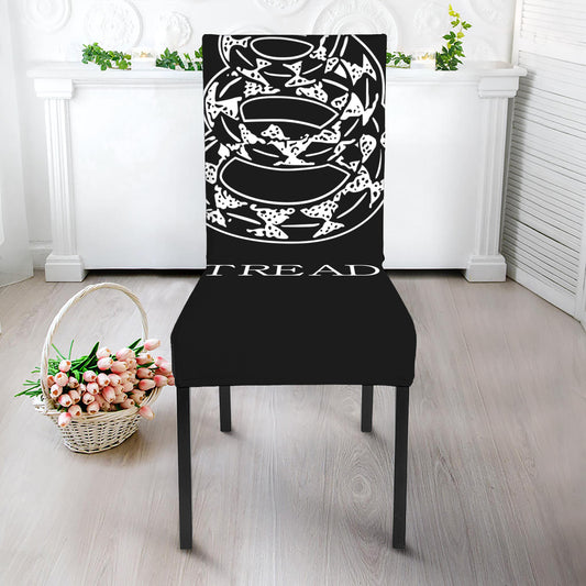 Black And White Gadsden Flag Print Dining Chair Slipcover