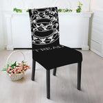Black And White Gadsden Flag Print Dining Chair Slipcover