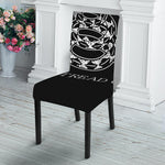 Black And White Gadsden Flag Print Dining Chair Slipcover