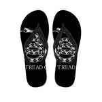 Black And White Gadsden Flag Print Flip Flops