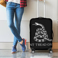 Black And White Gadsden Flag Print Luggage Cover