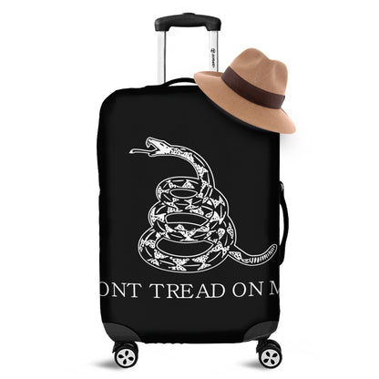 Black And White Gadsden Flag Print Luggage Cover