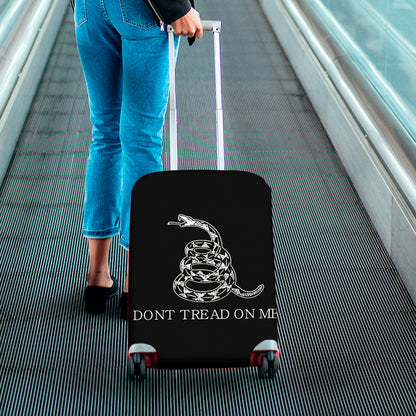 Black And White Gadsden Flag Print Luggage Cover