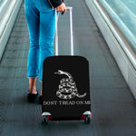Black And White Gadsden Flag Print Luggage Cover