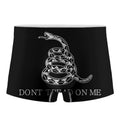 Black And White Gadsden Flag Print Men's Boxer Briefs