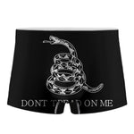 Black And White Gadsden Flag Print Men's Boxer Briefs