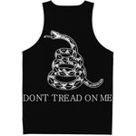 Black And White Gadsden Flag Print Men's Tank Top