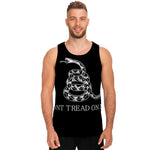 Black And White Gadsden Flag Print Men's Tank Top