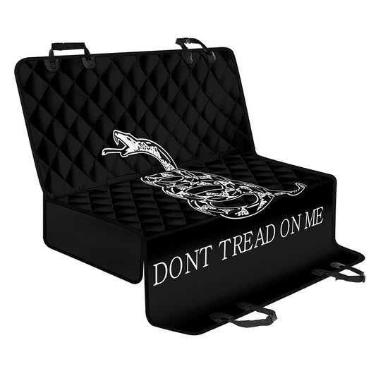 Black And White Gadsden Flag Print Pet Car Back Seat Cover
