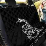 Black And White Gadsden Flag Print Pet Car Back Seat Cover