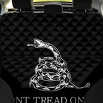 Black And White Gadsden Flag Print Pet Car Back Seat Cover