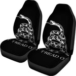 Black And White Gadsden Flag Print Universal Fit Car Seat Covers