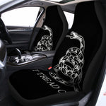 Black And White Gadsden Flag Print Universal Fit Car Seat Covers