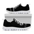 Black And White Gadsden Flag Print White Running Shoes