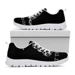 Black And White Gadsden Flag Print White Sneakers