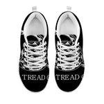 Black And White Gadsden Flag Print White Sneakers