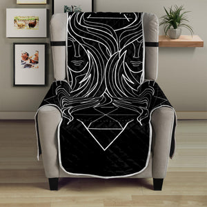 Black And White Gemini Sign Print Armchair Protector