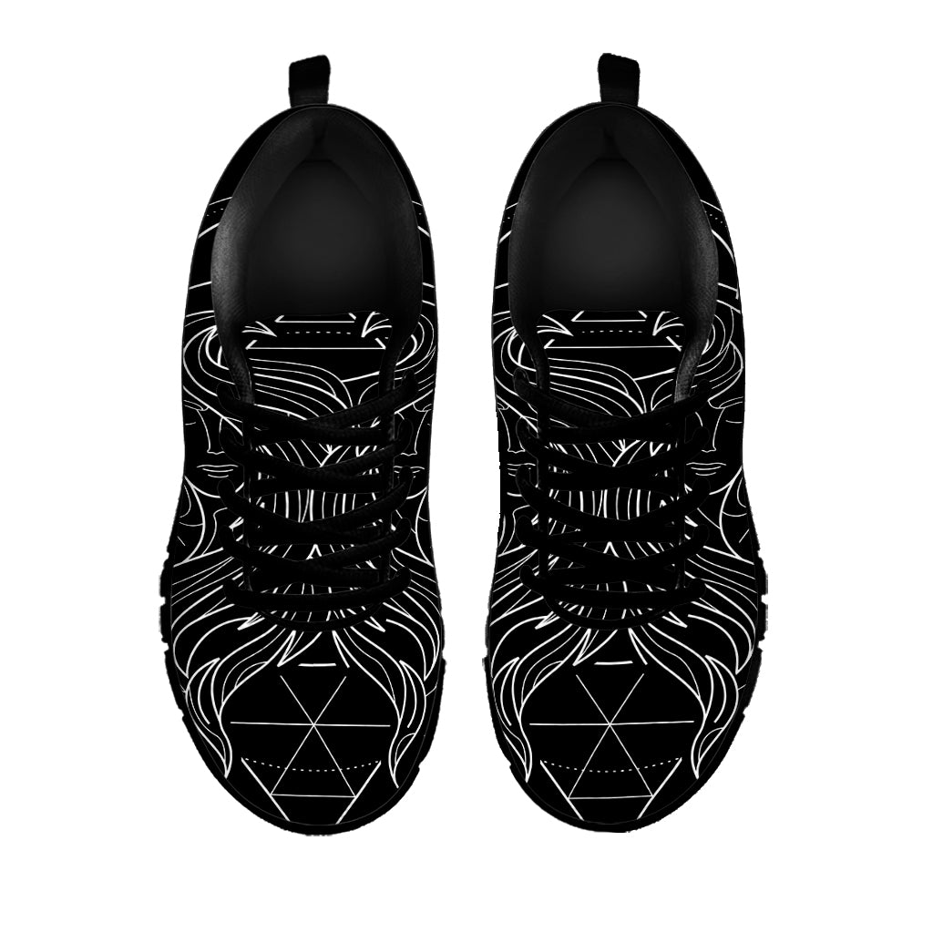 Black And White Gemini Sign Print Black Sneakers