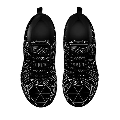 Black And White Gemini Sign Print Black Sneakers
