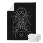 Black And White Gemini Sign Print Blanket