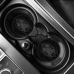 Black And White Gemini Sign Print Car Coasters