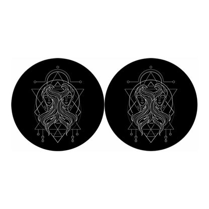 Black And White Gemini Sign Print Car Coasters