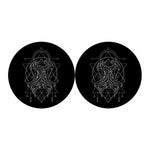 Black And White Gemini Sign Print Car Coasters