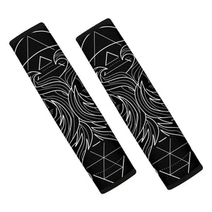 Black And White Gemini Sign Print Car Seat Belt Covers