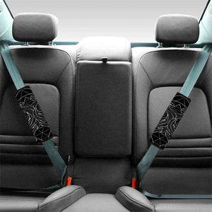 Black And White Gemini Sign Print Car Seat Belt Covers