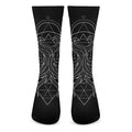 Black And White Gemini Sign Print Crew Socks