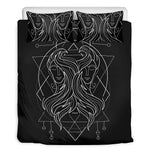 Black And White Gemini Sign Print Duvet Cover Bedding Set