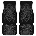 Black And White Gemini Sign Print Front and Back Car Floor Mats