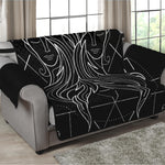 Black And White Gemini Sign Print Loveseat Protector