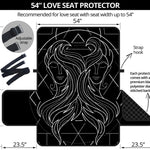 Black And White Gemini Sign Print Loveseat Protector