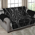 Black And White Gemini Sign Print Loveseat Protector