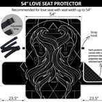 Black And White Gemini Sign Print Loveseat Protector