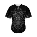 Black And White Gemini Sign Print Men's Baseball Jersey