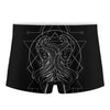 Black And White Gemini Sign Print Men's Boxer Briefs