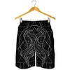 Black And White Gemini Sign Print Men's Shorts