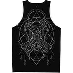 Black And White Gemini Sign Print Men's Tank Top