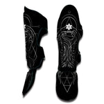 Black And White Gemini Sign Print Muay Thai Shin Guard