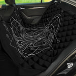 Black And White Gemini Sign Print Pet Car Back Seat Cover