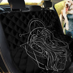 Black And White Gemini Sign Print Pet Car Back Seat Cover