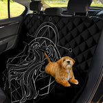 Black And White Gemini Sign Print Pet Car Back Seat Cover