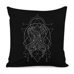 Black And White Gemini Sign Print Pillow Cover