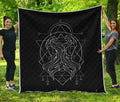 Black And White Gemini Sign Print Quilt